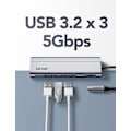 Pikkukuva 4 / 7: H31 USB C -telakka HDMI 4K@60Hz, 7-in-1 OTG USB C -keskitin Multiport-sovitin Dongle 3 USB 3.2 -portilla, HDMI, 100 W PD, SD/TF -kortinlukija Yhteensopiva