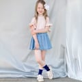 Pikkukuva 6 / 6: 4 kappaletta / 2 paria lasten nilkkatukea kompressio lapsen nilkkatuki joustavat lasten kompressiosukat neulotut nilkkatuki tuki nilkkatuki lenkkeilyyn R Dark Blue 5-10 Years