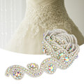 Miniatyrbilde 7 av 9: 1Yard S/8 Form Brud Krystall Pynt Rhinestone Kjede Klær Bryllup Håndarbeid DIY Dekorasjon(2