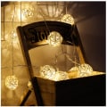Miniatyrbild 2 av 4: Dekorativa rottingbollstränglampor med 20 LED-lampor Conn