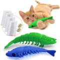 Miniatyrbild 1 av 6: Kattandborste Catnip-leksak - Hållbart hårt gummi - Kattandvård