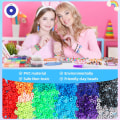 Miniatyrbilde 2 av 7: 5800 PCS Leireperler Armbånd Lagingssett, 24 Farger Flat Preppy Perler for Vennskap Smykke Laging, Polymer Heishi Perler med Charms DIY Kunst og Håndverk