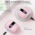 Pikkukuva 3 / 7: Bluetooth-kuulokkeet True Wireless -nappikuulokkeet 60 tunnin toistoaika LED-virranäyttö Kuulokkeet langattomalla latauskotelolla IPX5-vedenpitävät korvanappikuulokkeet M:llä Pink