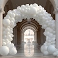Miniatyrbillede 6 af 7: 130 stk. hvide balloner i forskellige størrelser 18\" 12\" 10\" 5\" ballonbue guirlande sæt perfekt til fødselsdagsfest, dimission, babyshower, bryllup, ferie D White