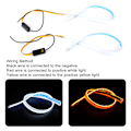 Miniatyrbillede 9 af 11: 1 Par 60cm LED Dagkørelys Guide Strip Bar Hvid Gul Lysfarve