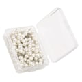 Miniatyrbilde 7 av 10: 200 stk runde kuleplasttrykknapper Tommelfingerknapper Dekorative DIY-verktøy (hvit)