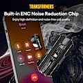 Miniatyrbilde 4 av 6: Transformers TF-T01 True Wireless Earbuds Bluetooth 5.4 Hodetelefoner Bass Stereo Øretelefoner, Bluetooth Ørepropp i Øret Støydempende Mikrofon, 60H Spilletid Shockwave