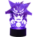 Miniatyrbild 1 av 8: Cartoon Elf Gengar Nattlampa 3D Illusion LED-ljus Barn