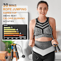 Miniatyrbild 7 av 7: Smart hopprep, Fitness Hopprep med vikt/varv/tid/kalorirekord, Justerbar digital räkning Hopprep för hemgym, Sladdlös Hopprep
