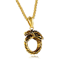 Miniatyrbillede 1 af 7: Kors Eternal Ring Vedhæng Halskæde Rustfrit Stål Vedhæng Halskæde til Mænd Kvinder Bedste Ven Halskæder Gold Eternal Ring