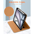Miniatyrbillede 2 af 5: iPad Pro 11-tommer Cover M2 (2024), Premium Læder Business Folio Stand Cover med Blyantholder - Auto Sleep/Wake Black Apple