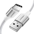 Miniatyrbild 2 av 5: Flät USB Type-C laddnings- och datakabel, vit, 1 meter