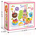 Miniatyrbild 5 av 5: Födelsedagsfest Leksak Mat Play Doh Set för Barn 4-8 År, Söta Kakor Kökskreationer Play Doh Set för Barn 2-4 År med 5 Degsammansättningar Cake