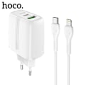 Miniatyrbild 1 av 5: hoco. N11 Youneng dubbelport PD20W+QC3.0 laddare för iPhone12