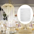 Miniatyrbilde 10 av 10: Faux Pearl Bead Garland String Round DIY Decoration Craft Clothing Accessories 6mm 25Meter/RollWhite