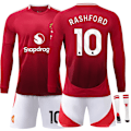 Miniatyrbillede 1 af 5: 24/25 Fodbold Sæt til Børn Træningsdragt Fodbold Sæt til Drenge, Red Imps NO.10 Rashford Fodboldhold Trøje lang Træningsdragt Skjorter Shor 24