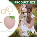 Miniatyrbillede 2 af 6: Læder nøgleringholder etui kompatibel med Apple AirTag, sød beskyttende Air Tag cover med nøglering, anti-scratch finder GPS tracker etui til Peach