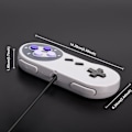 Miniatyrbild 4 av 9: 2-pack kabelanslutna SNES-spelkontroller, SNES-kontroller helt kompatibel med original SNES/SFC - [Plug and Play] (grå/lila) Purple