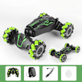 Miniatyrbilde 4 av 7: Oppgradert håndgestkontrollert RC Stuntbil med lys, musikk, spraytåke, gestkontrollert transformert bil, 360° spinn, terrengmonstertruck for gutter Green