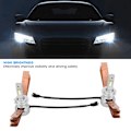 Miniatyrbillede 7 af 11: 2 stk. Ren Aluminium Legering Mini Dobbelt Varmeafledning Bil LED Forlygte Høj Lysstyrke Forlygte H7