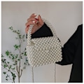 Miniatyrbillede 5 af 6: Kvinde Akryl Perle Clutch Besked Taske med Rem til Bryllup Aften Fest