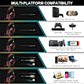 Miniatyrbillede 2 af 6: H-8 PC Gaming Headset til PS4, PS5, Controller, Xbox One Headset med stereolyd, Over Ear-hovedtelefoner med støjreducerende mikrofon, LED-lys, lydstyrke Red