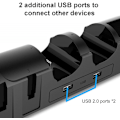 Miniatyrbilde 5 av 5: Laderstasjon for Nintendo Switch/Switch OLED-modell Joy Con og for Switch Pro-kontrollere Laderdokk med USB 2.0-plugg og -porter, Kun for Nint