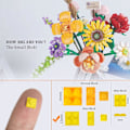 Miniatyrbild 3 av 9: Mini-Lego Blombukett Byggset, Konstgjorda Blommor, DIY Unik Dekoration Hem, 547 Stycken Botanisk Kollektion för Barnpresent