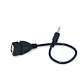 Miniatyrbillede 1 af 5: 0,18 m USB hun til 3,5 han lyd stik bilnavigation/lyd AUX adapter kabel GPS, 3-pak