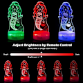 Miniatyrbilde 3 av 7: Liten Havfrue 3D Nattelys, Dynamiske RGB Farger Skiftende 3D Illusionslampe med Smart Berøring og Fjernkontroll