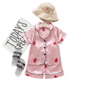 Miniatyrbild 1 av 5: Pojkar Flickor Sommar Pyjamas Set Jordgubbsrosa, L