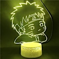 Miniatyrbilde 3 av 7: Naruto Kakashi Uchiha Sasuke 3D Illusions nattlampe Smart Touch, RGB-effekt USB-kabeldrevet Kreativ 3D Japansk Anime Lampe