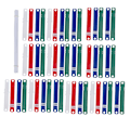 Miniatyrbild 1 av 9: 50 st/låda Färgglada plastpärmar 2 hål Dokumentpappersfäste Kontorsmaterial för A5 A6