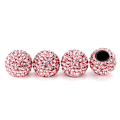 Miniatyrbild 1 av 3: 4 st/paket Universal Bilhjul Däckventillock Glänsande Dammskyddande Lock Set (Rosa)