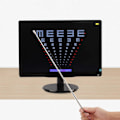 Miniatyrbild 2 av 5: Pocket Pointer Presentation Pointer 2 i 1 Kulspetspenna Pointer för Optometri Rostfritt Stål Utdragbar Teleskopisk Retraktil Pointer för Lärare