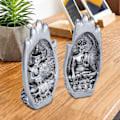 Miniatyrbild 10 av 10: Resin Retro Art Vardagsrum Buddha Statyer Buddhistisk Figur Heminredning PrydnadSilver