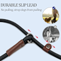 Miniatyrbillede 3 af 8: Slip Lead Kontrol Line til Hunde Ingen Træk, 13+ Farver Klassisk Hundeline 6FT Kæledyrsline, 1/4\\u201d Rebline til Små Mellemstore Dyr black 6ft*1/4"