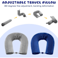 Miniatyrbild 3 av 7: 2-pack Resväska Nackkudde Twist Memory Foam Nackstöd Justerbar Nackkudde för Resor Flygplan för Nacke Böjbar Rullkudde för Haka, Axel Pa