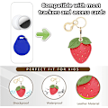 Miniatyrbillede 3 af 6: Læder nøgleringholder etui kompatibel med Apple AirTag, sød beskyttende Air Tag cover med nøglering, anti-scratch finder GPS tracker etui til Another Strawberry