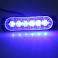 Pikkukuva 4 / 10: 4 kpl 12-24V Auton 6 LED Vilkku Strobe Hätävaroitussävyristikko Vilkkuva Valopalkki Sininen