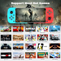 Miniatyrbillede 6 af 8: Bluetooth-controller til iPhone, Android, direkte afspilning, lav latenstid, telefoncontroller-gamepad-joystick til Galaxy S23 S22 S21 20 Ultra, iPhone 14 13 1 Blue+Red
