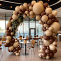 Miniatyrbillede 5 af 7: 130 stk. brune balloner i forskellige størrelser 18\" 12\" 10\" 5\" ballonbue guirlande sæt perfekt til fødselsdagsfest, dimission, babyshower, bryllup, ferie D Brown