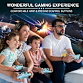 Miniatyrbilde 6 av 6: Trådløs Switch Pro-kontroller, Nintendo Switch-kontroller med programmerbar/vibrasjon/turbo-kompatibilitet med Nintendo Switch/Lite/OLED/Windows PC,S blue