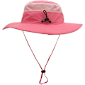 Miniatyrbild 4 av 7: Hatt för män med solskydd UPF 50+, bred brätte, hinkhatt, vindtät fiskehatt Pink