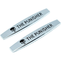 Miniatyrbillede 1 af 5: 2X The Punisher Skull Sølv Bil Emblem 3D Metal Side Fender Dekal Auto Badge Sticker