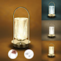 Miniatyrbilde 1 av 7: Krystalllampe, Bærbar Bordlampe Dimbar og USB-C Ladingsporter, Romantisk LED Diamant Berøringslamper, Julepynt Atmosfærisk Lysgave