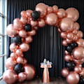Miniatyrbillede 5 af 7: 130 stk. metalliske rosaguldballoner i forskellige størrelser 18\" 12\" 10\" 5\" ballonbue guirlande sæt perfekt til fødselsdag, dimission, babyshower, bryllup, Pa Metallic Rose Gold