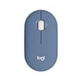 Miniatyrbillede 1 af 8: Logitech M350 Pebble trådløs mus med Bluetooth eller 2,4 GHz-modtager, lydløs, slank computermus med stille klik Blue