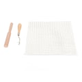 Miniatyrbillede 5 af 10: Latch Hook Tool Kit Blank Rug Hooking Mesh Canvas Træhåndtag Hæklekrog til Tæppe Gobelin
