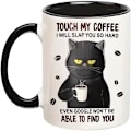 Miniatyrbillede 1 af 4: Grumpy Cat Kops, Rør Min Kaffe, Jeg Slår Dig Så Hårdt, Katteelsker Kaffe Kops 11oz, Sjove Katte Nyhed Gaver Til Kvinder Mænd, Personlig Keramik Kop Style 4